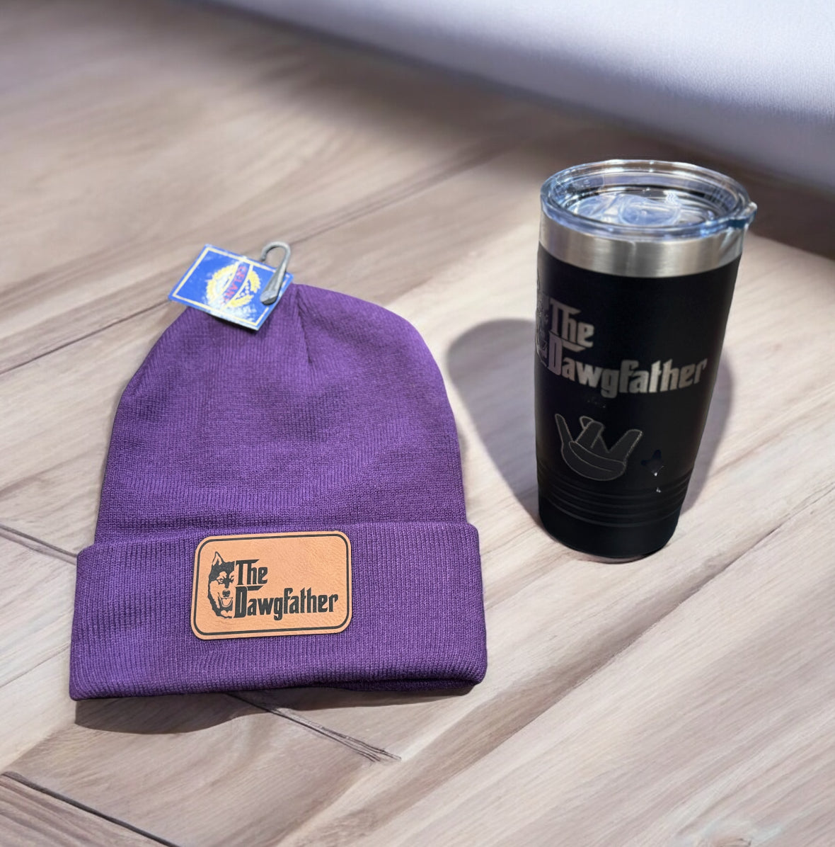 Dawgfather Beanie Tumbler package