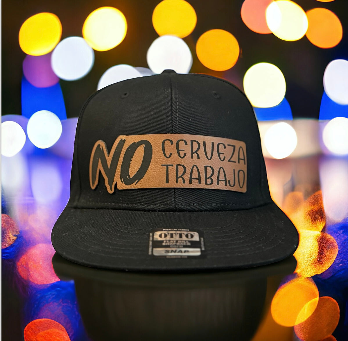 No Cerveza No Trabajo Flat Bill Snap Back Hat