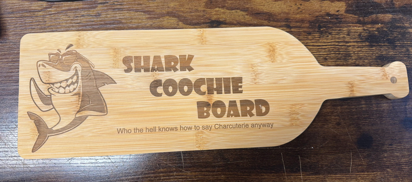 Wine Bottle Shark Coochie Charcuterie Board