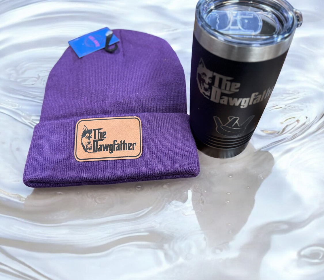 Dawgfather Beanie Tumbler package