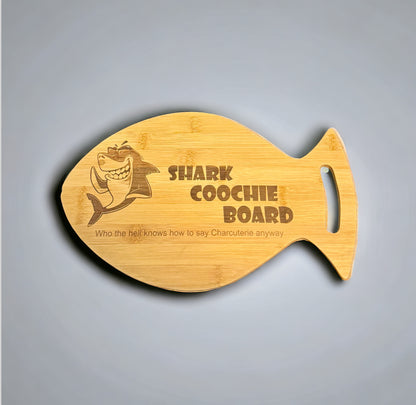 Fish Shaped Bamboo Shark Coochie Board (Charcuterie Board)