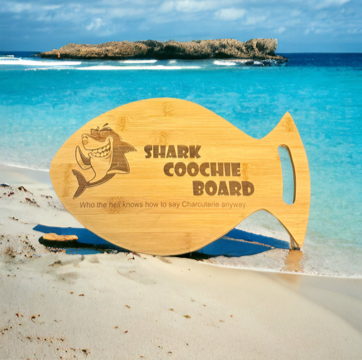 Fish Shaped Bamboo Shark Coochie Board (Charcuterie Board)