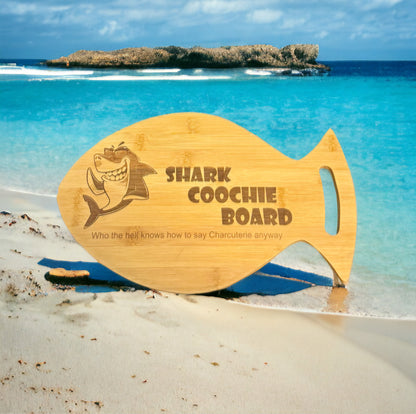 Fish Shaped Bamboo Shark Coochie Board (Charcuterie Board)