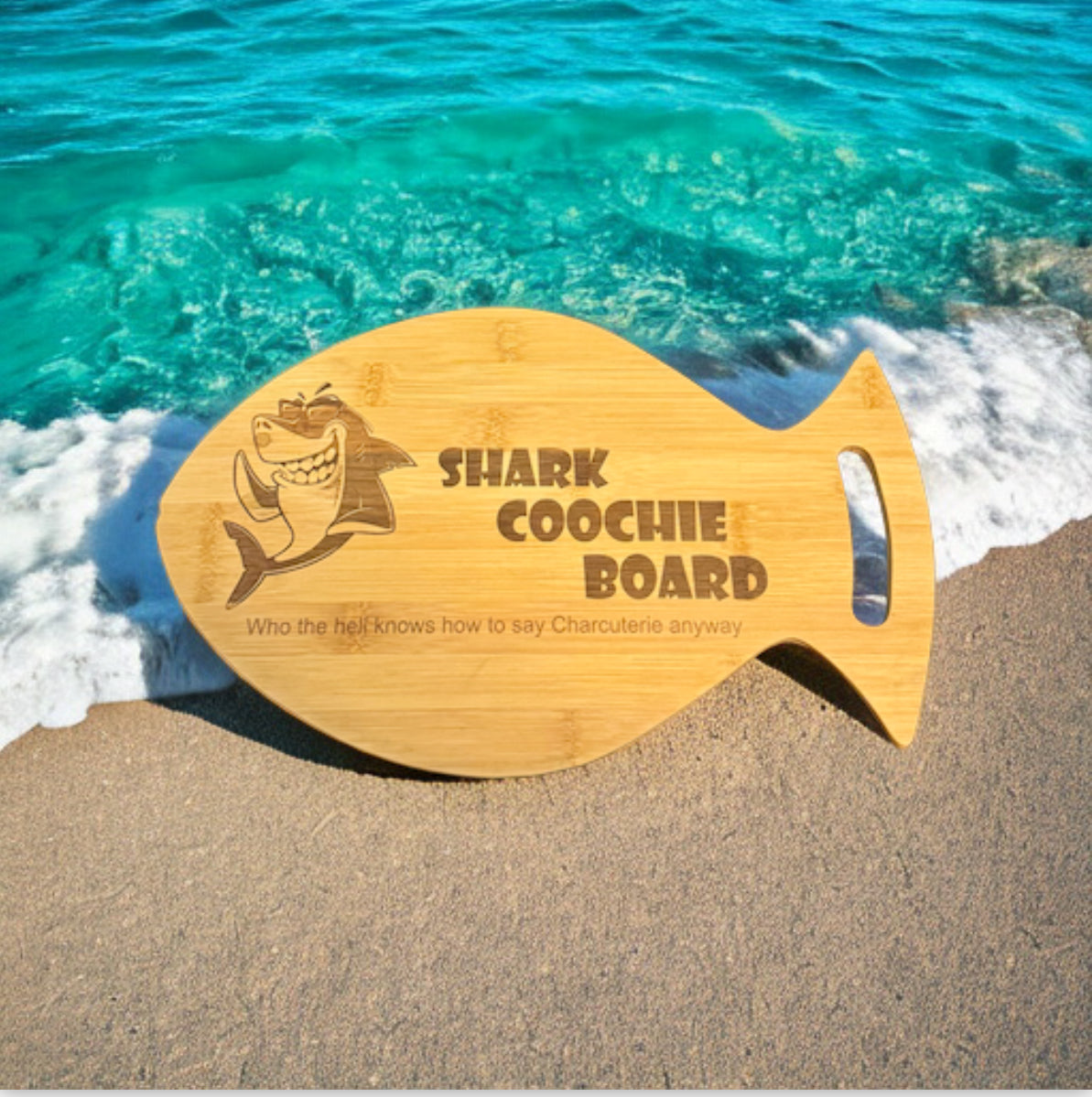 Fish Shaped Bamboo Shark Coochie Board (Charcuterie Board)